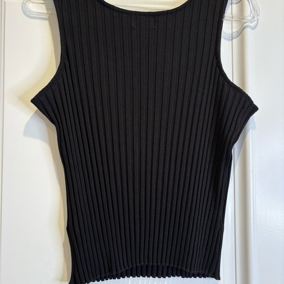 Nation LTD Black Ribbed Fitted Tank Top - Picture 3 of 9